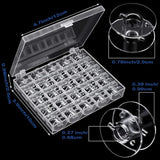 25 Pcs Plastic Bobbins with Storage Box Sewing Supplies Colored Clear Spools