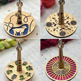Portable Wood Yarn Holder for Knitting Crochet Organizer Craft