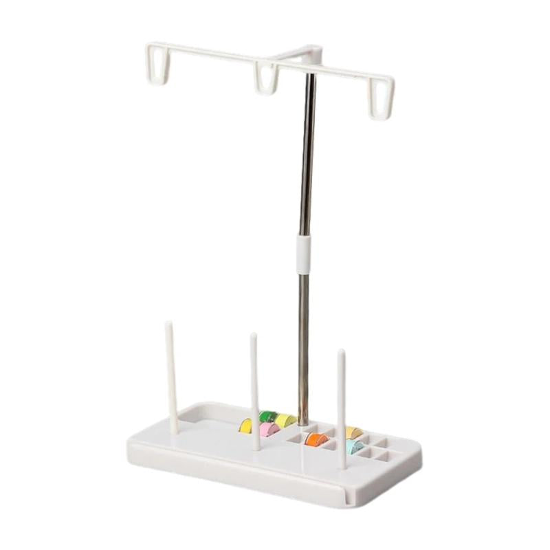 Cast Iron Thread Stand Adjustable Thread Bobbin with Plastic Base