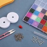 24-Color Pure Rice Beads Set for DIY Bracelets Jewelry