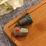 SHWAKK Vintage Sewing Thimble For Embroidery Finger Protector