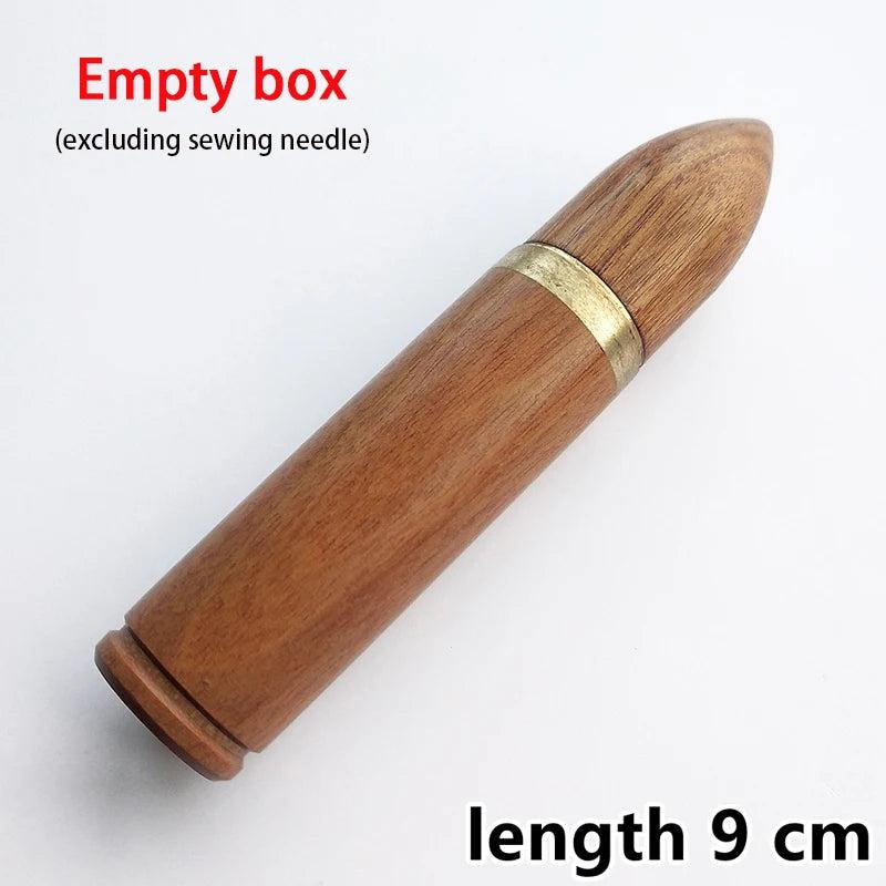 Round Sandalwood Needle Holder for Sewing Needles Storage