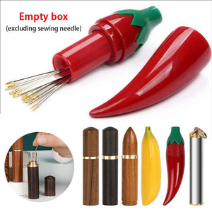 Round Sandalwood Needle Holder for Sewing Needles Storage
