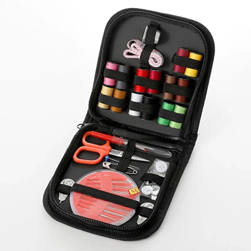 Sewing Kit Box Needles Thread Scissor Set for Quilting Stitching 