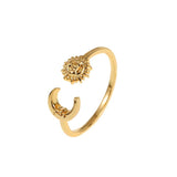 Anslow Sun Moon Adjustable Finger Rings Fine Party Jewelry Christmas Gift
