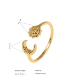 Anslow Sun Moon Adjustable Finger Rings Fine Party Jewelry Christmas Gift