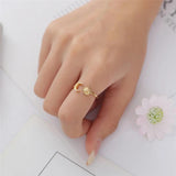 Anslow Sun Moon Adjustable Finger Rings Fine Party Jewelry Christmas Gift