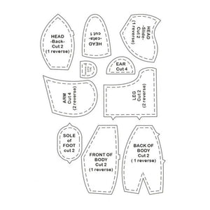 10Pcs Memory Bear Template Rulers Sewing Pattern Acrylic Set