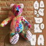 10Pcs Memory Bear Template Rulers Sewing Pattern Acrylic Set