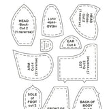 10Pcs Memory Bear Template Rulers Sewing Pattern Acrylic Set