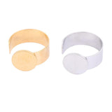 10pcs Adjustable 12mm Circle Pad Ring Base Setting Blanks