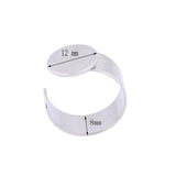 10pcs Adjustable 12mm Circle Pad Ring Base Setting Blanks