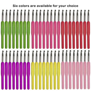 8pc Crochet Tool Set Soft Handle Aluminum DIY Multifunction