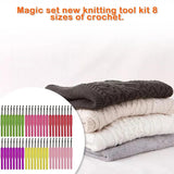 8pc Crochet Tool Set Soft Handle Aluminum DIY Multifunction