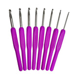 8pc Crochet Tool Set Soft Handle Aluminum DIY Multifunction