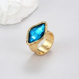 Anslow Colorful Rhomboid Lady Ring For Wedding Engagement