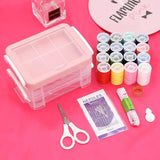 30PC Portable Sewing Kit DIY Embroidery Handwork Tool Thread Scissor Set