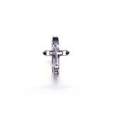 Christian Cross Stainless Steel Ring Silver Religion Jesus Adjustable Rings