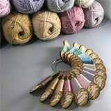 5Pcs Wooden Yarn Holder for Knitting DIY Christmas Blank Yarn Pegs