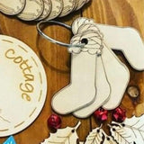 5Pcs Wooden Yarn Holder for Knitting DIY Christmas Blank Yarn Pegs