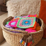 5Pcs Wooden Yarn Holder for Knitting DIY Christmas Blank Yarn Pegs