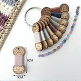 5Pcs Wooden Yarn Holder for Knitting DIY Christmas Blank Yarn Pegs