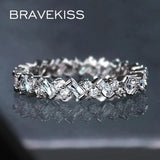 BRAVKISS CZ Ring for Women Wedding Bands UR0669
