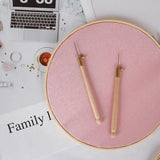 Wooden Handle Tambour Hook 3 Needle Embroidery Beading Crochet Tool