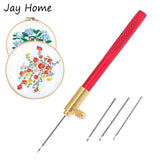 Tambour Crochet Hook with 3 Needles Set Embroidery Beading Needle Tools