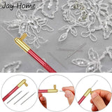 Tambour Crochet Hook with 3 Needles Set Embroidery Beading Needle Tools