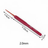 Rubber Handle Crochet Hooks Metal Knitting Needles DIY Sewing Tool