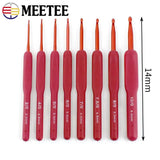 Rubber Handle Crochet Hooks Metal Knitting Needles DIY Sewing Tool