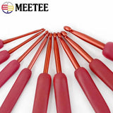 Rubber Handle Crochet Hooks Metal Knitting Needles DIY Sewing Tool