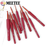 Rubber Handle Crochet Hooks Metal Knitting Needles DIY Sewing Tool