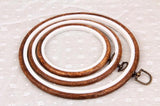 Wood Grain Plastic Hoop for Cross Stitch Embroidery Handcraft DIY Needlework