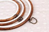 Wood Grain Plastic Hoop for Cross Stitch Embroidery Handcraft DIY Needlework