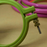 Adjustable Embroidery Cross Stich Hoop Ring Round Frame DIY Plastic Hoop