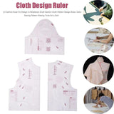 Doll Sewing Tool Measure Ruler for Pattern Making