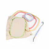 Plastic DIY Embroidery Hoops Square Shape Cross Stitch Hoop Frame Ring