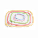 Plastic DIY Embroidery Hoops Square Shape Cross Stitch Hoop Frame Ring