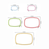 Plastic DIY Embroidery Hoops Square Shape Cross Stitch Hoop Frame Ring