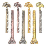 Vintage Metal Ginkgo Butterfly Bookmark Ruler DIY Stationery