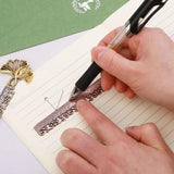 Vintage Metal Ginkgo Butterfly Bookmark Ruler DIY Stationery