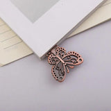 Vintage Metal Ginkgo Butterfly Bookmark Ruler DIY Stationery