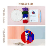Magic Embroidery Pen Set Punch Needle Kit Stitching Tool Apparel Sewing