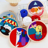 Magic Embroidery Pen Set Punch Needle Kit Stitching Tool Apparel Sewing