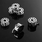 4Pcs Metal Sewing Machine Bobbins & 1Pc Bobbin Case for DIY Sewing Supplies