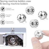 4Pcs Metal Sewing Machine Bobbins & 1Pc Bobbin Case for DIY Sewing Supplies