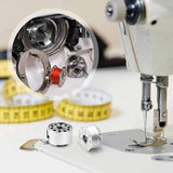 4Pcs Metal Sewing Machine Bobbins & 1Pc Bobbin Case for DIY Sewing Supplies