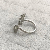 Adjustable Butterfly Big Ring Silvery Jewelry Women's Punk Accessory